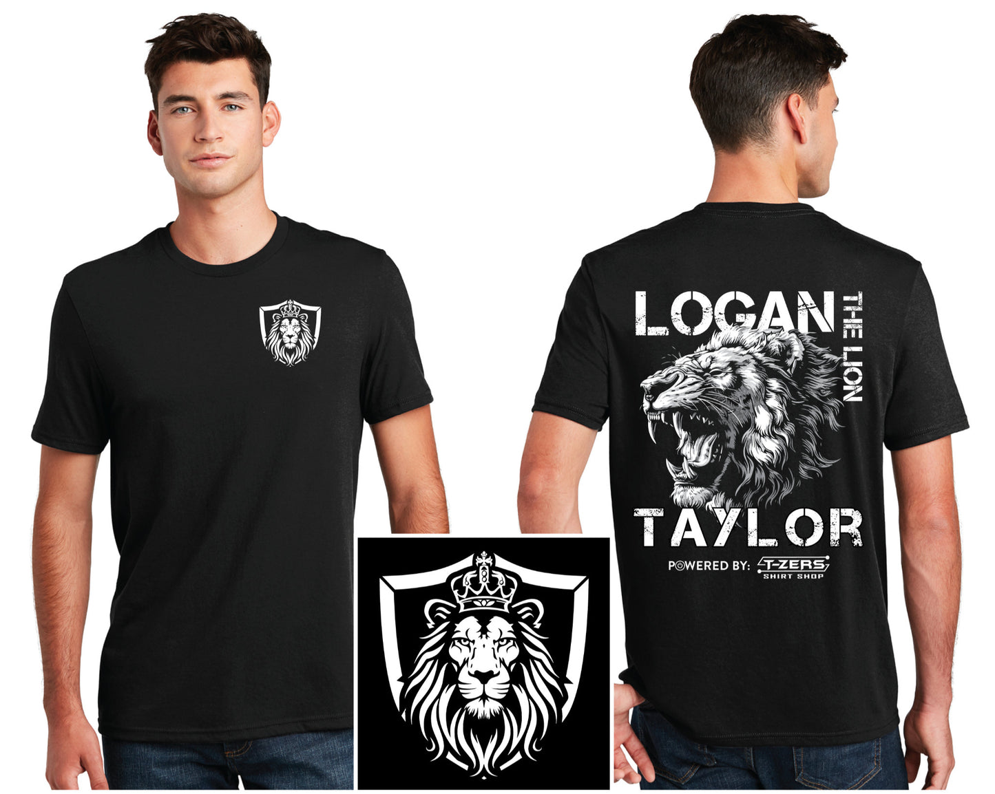 Logan the Lion - Black Tee